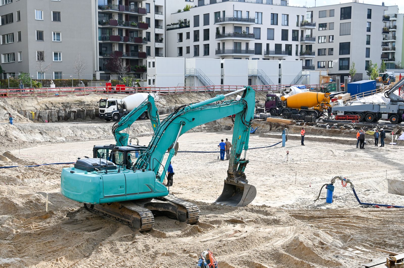 Commercial construction site in progress